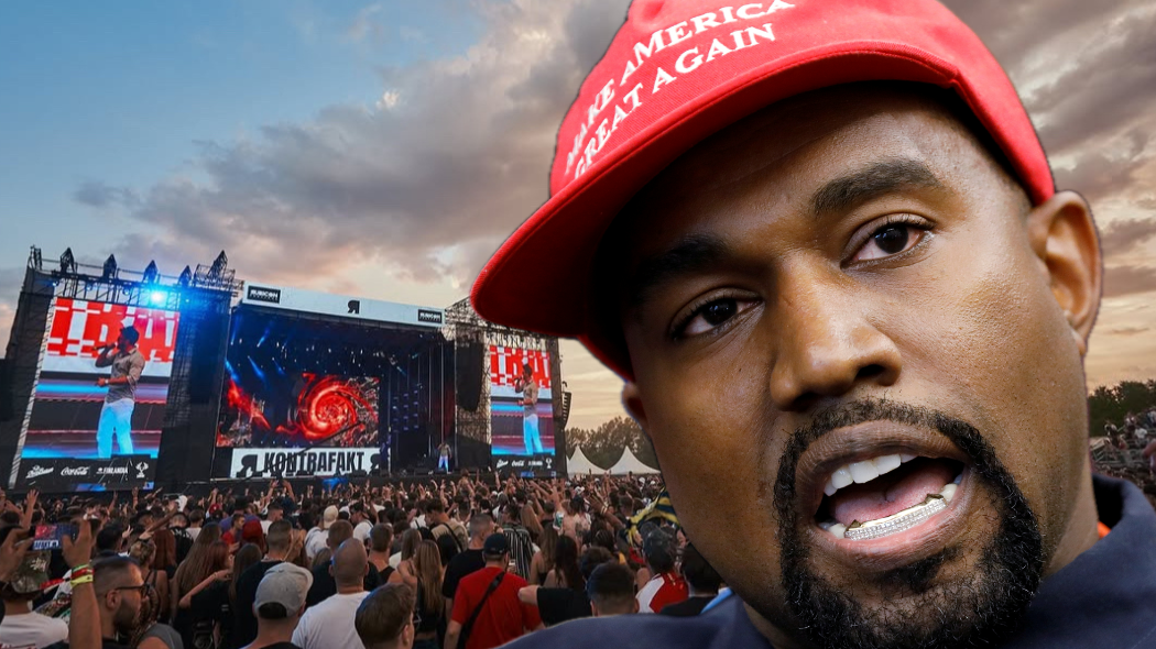 ftografia z festivalu Rubicon 2024 a interprét Kanye West, ktorý mal byť headlinerom Rubiconu 2025