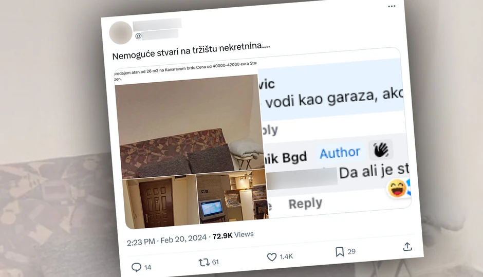 Fotografija oglasa za prodaju stana