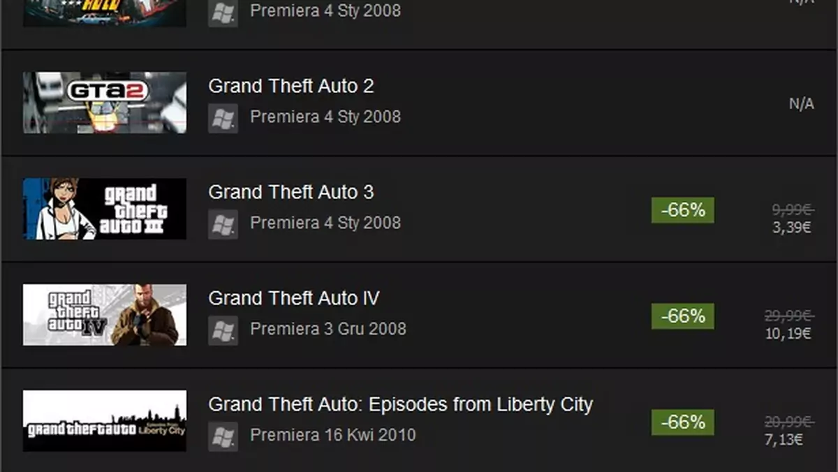 Steam także celebruje rocznicę wydania GTA III - wszystkie części serii GTA jeszcze taniej!