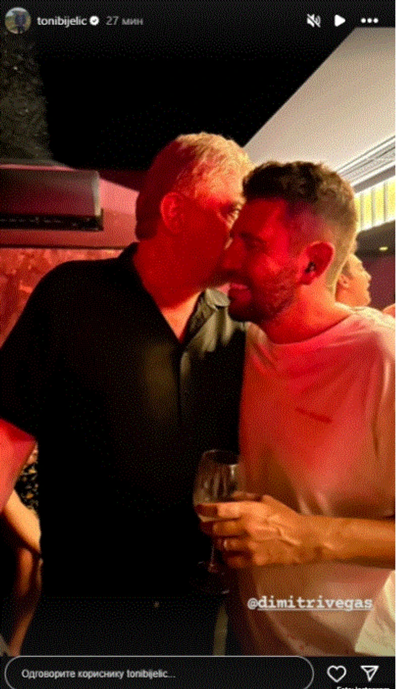 Toni Bijelić u društvu poznatoj di-džeja Dimitrija Vegasa