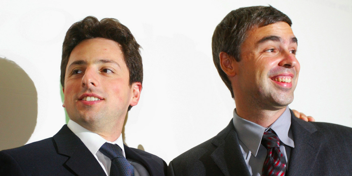 Google cofounders Sergey Brin and Larry Page.