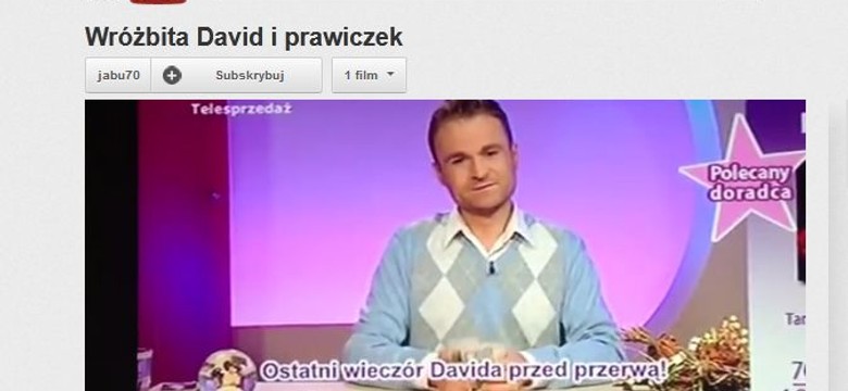 Wróżbita Dawid uciera nosa dowcipnisiowi