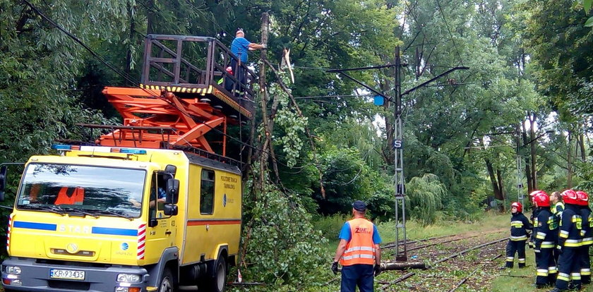 Potężne nawałnice nad Krakowem