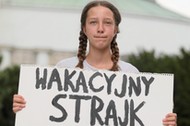 13-letnia Inga protestująca pod Sejmem