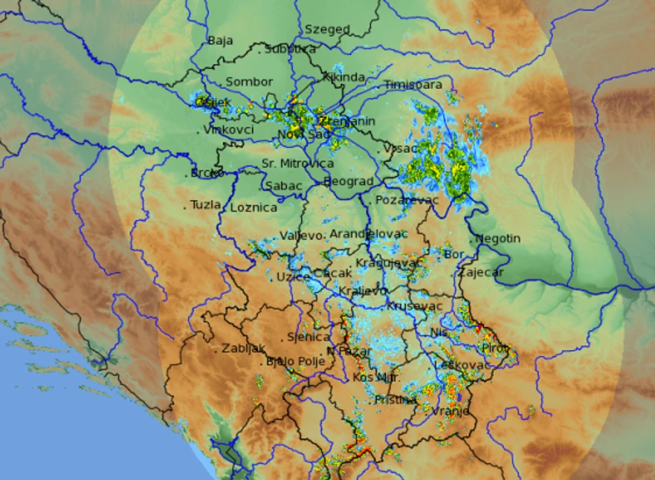 Radarska mapa nevremena