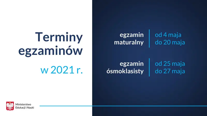 Matury w 2021 r. odbędą się w zaplanowanych wcześniej terminach