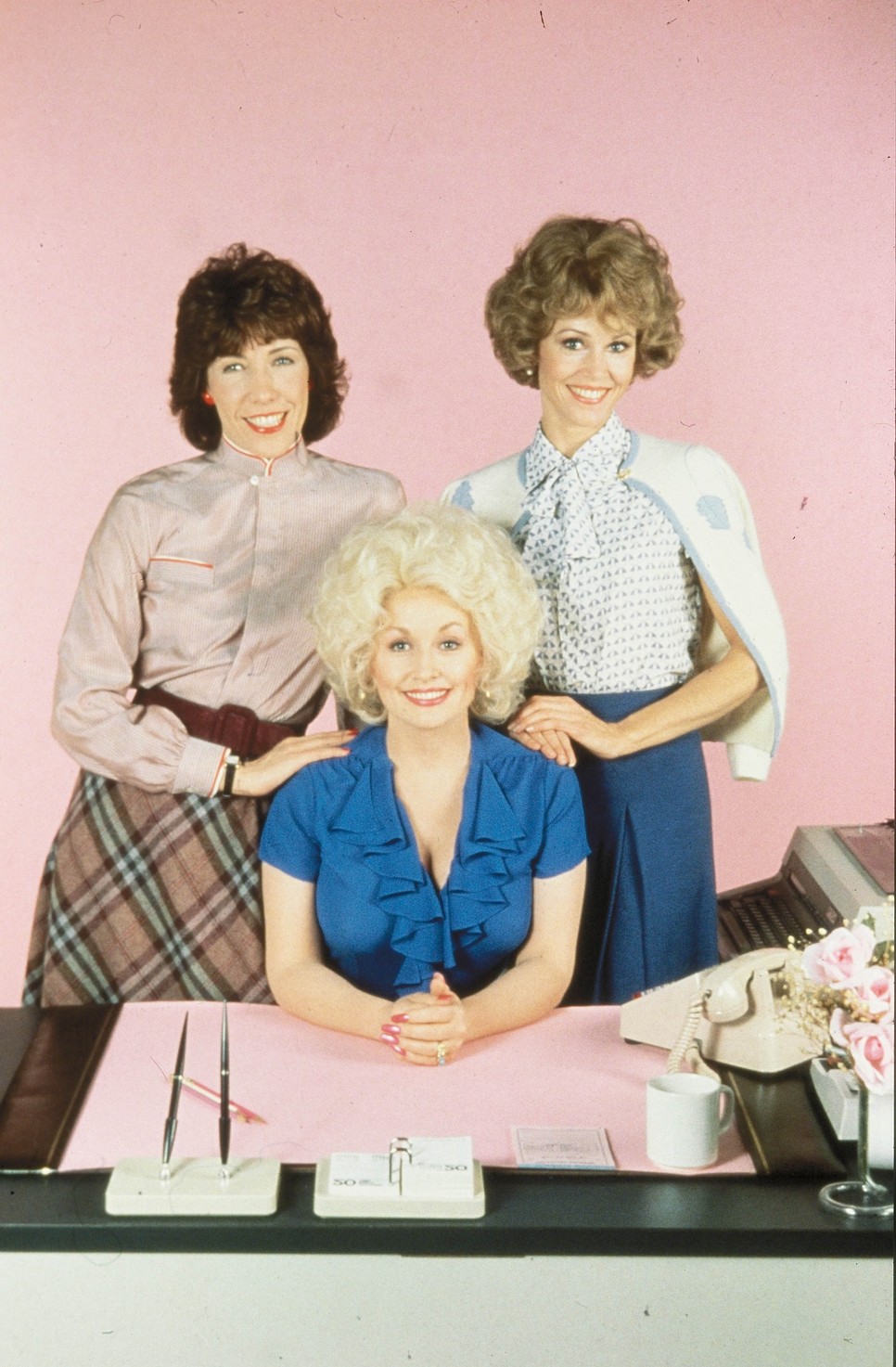 Lily Tomlin, Jane Fonda és Dolly Parton a Kilenctől ötig forgatásán 1980-ban