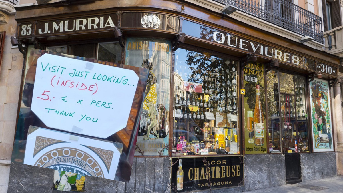 Zabytkowy sklep w Barcelonie pobiera opłaty od turystów za samo oglądanie