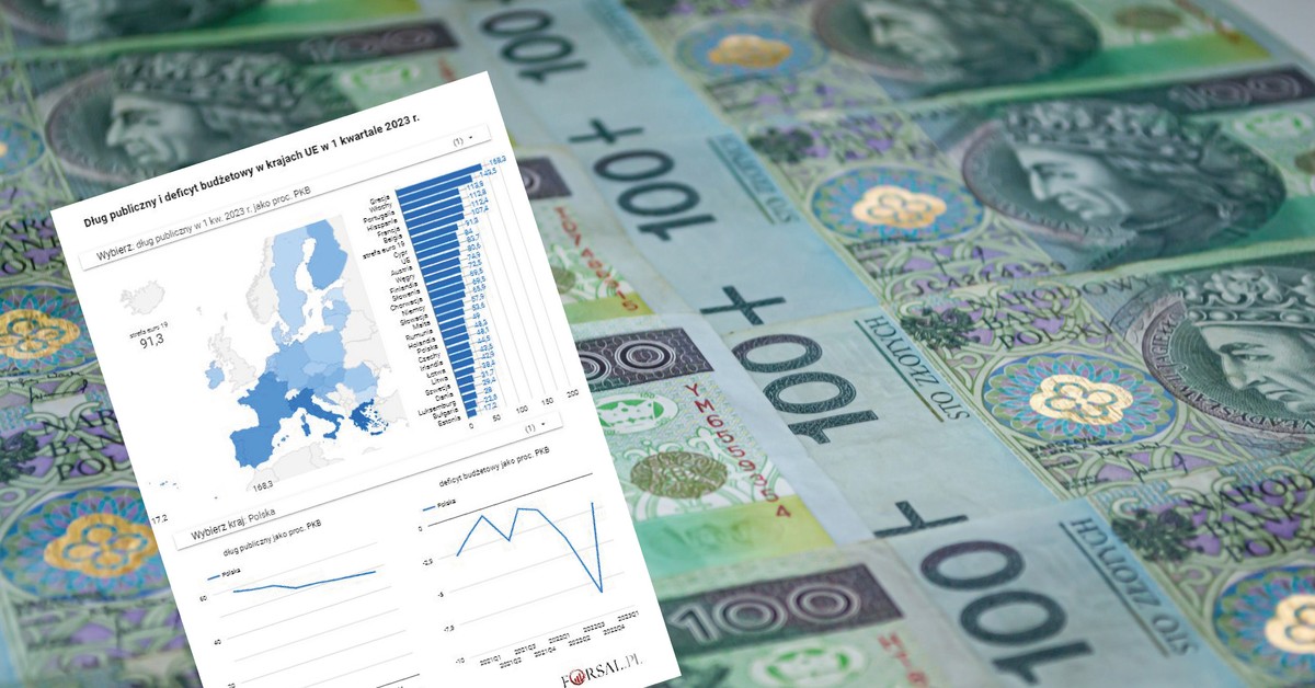 Polski dług publiczny w relacji do PKB spada. Jak wypadamy na tle Europy? [MAPA]