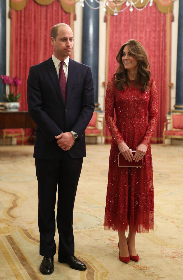 Kate i William na przyjęciu w Pałacu Buckingham