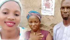 The parents of the student, Deborah who was lynched by her colleagues over blaspheming of Prophet Muhammad (Punch)