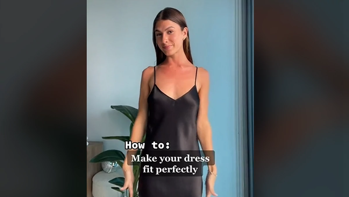 Genialny trik z TikToka na zwężenie sukienki
