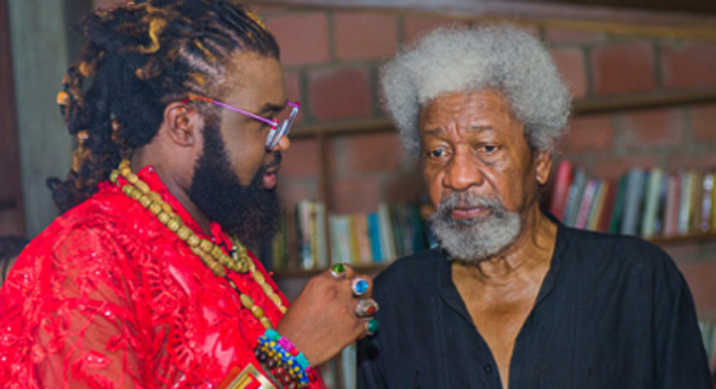 Onyeka Nwelue and Wole Soyinka [Vanguard News]