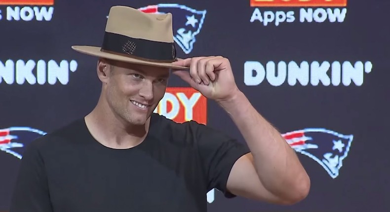 Tom Brady in a hat