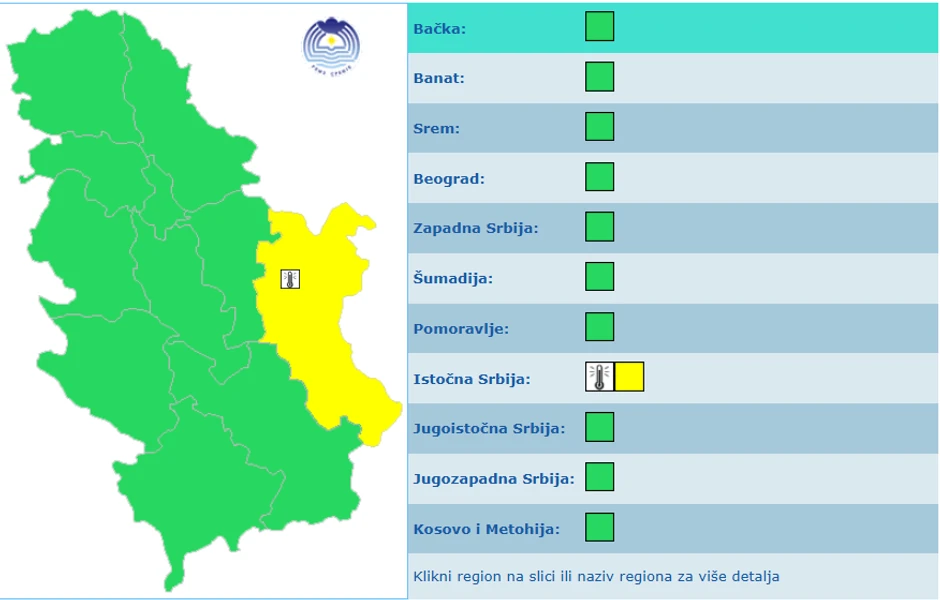 meteoalarm za 29. jun