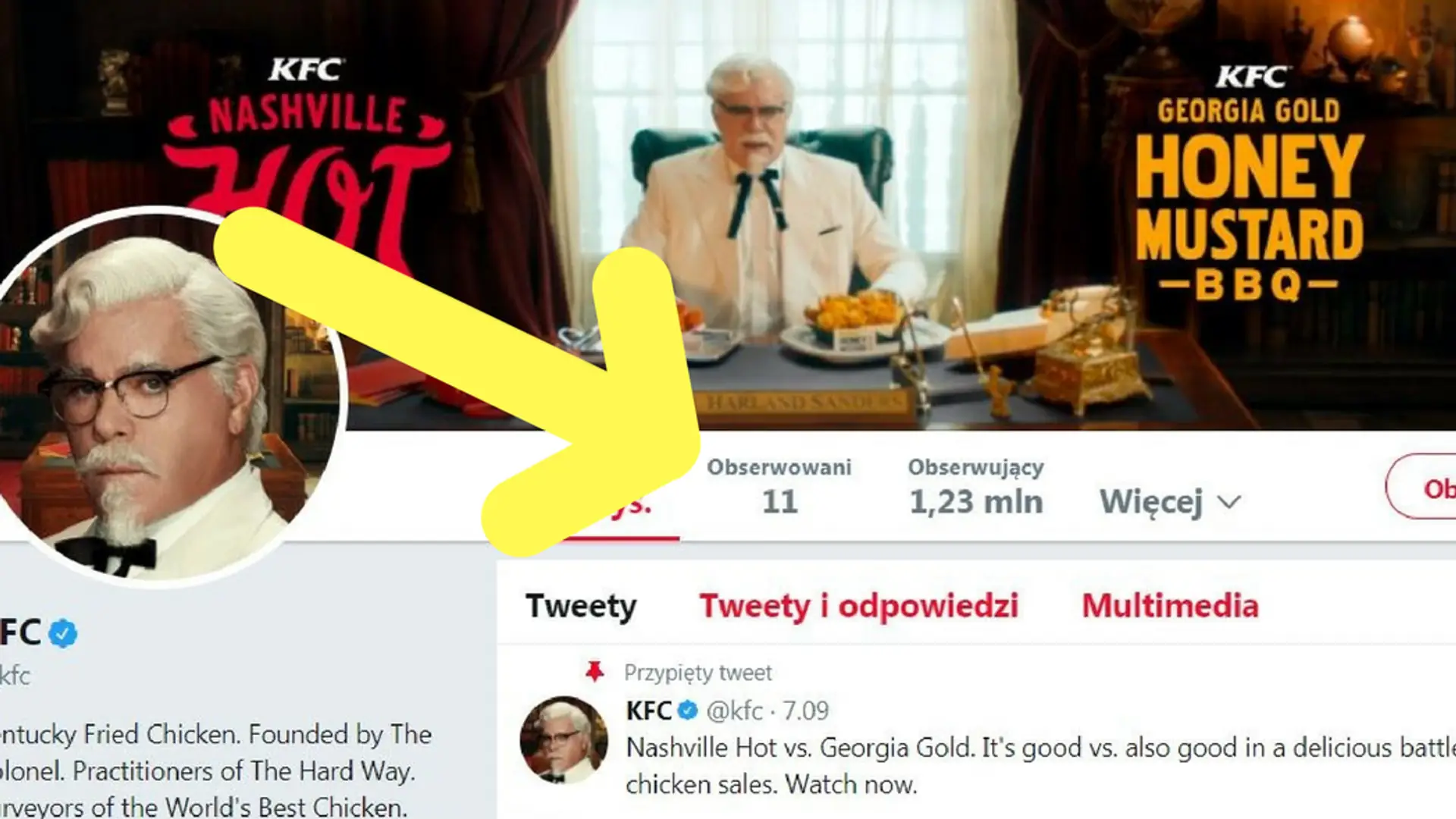 Powód, dla którego KFC obserwuje na Twitterze konta tylko 11 osób – rozwali ci głowę