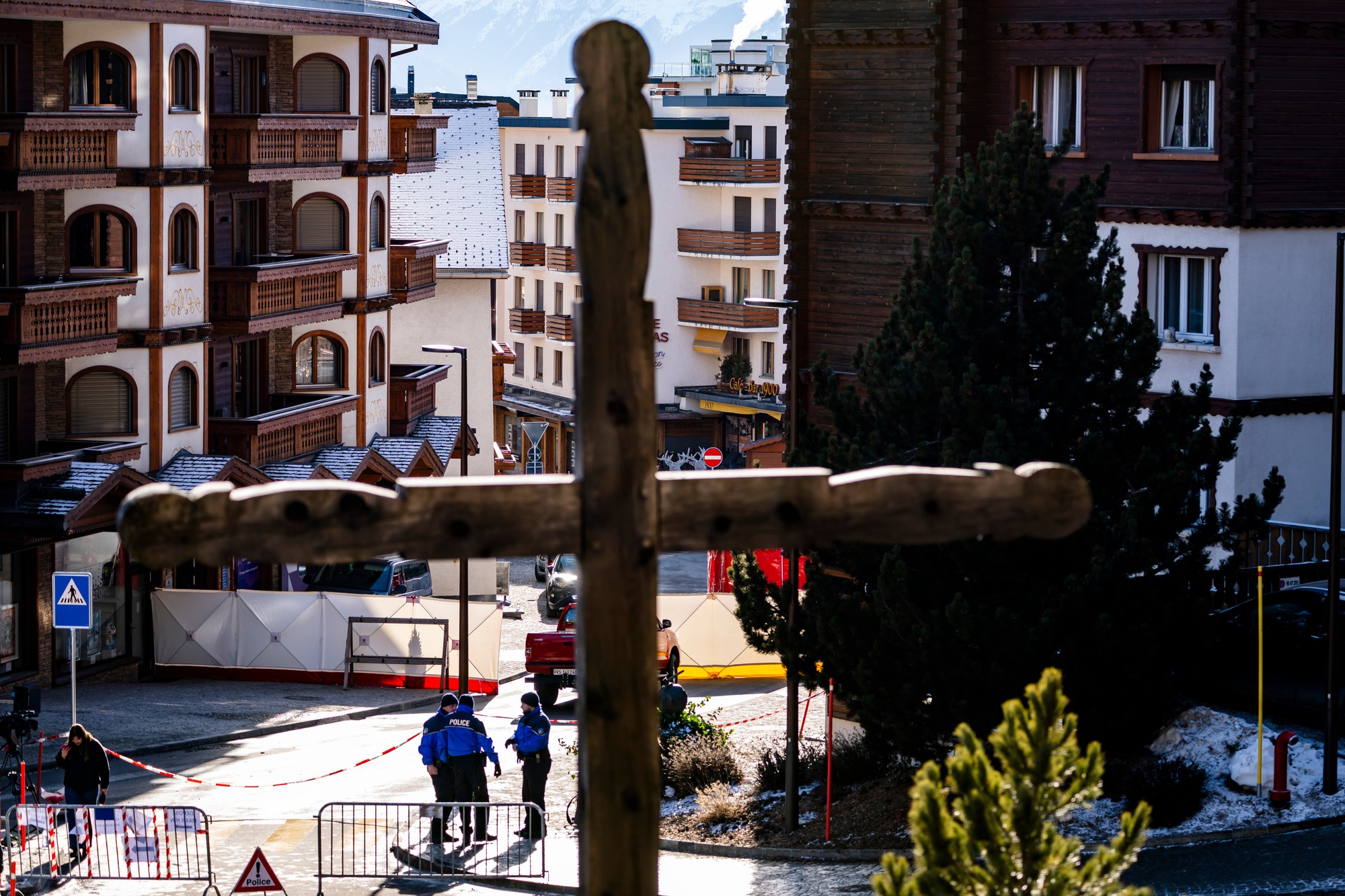 Požiar v švajčiarskom stredisku Crans-Montana.