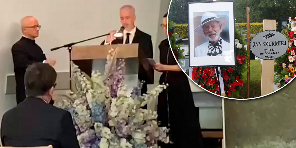 Jana Szurmieja w czasie pogrzebu pożegnał syn Jakub Szurmiej i córka Joanna.