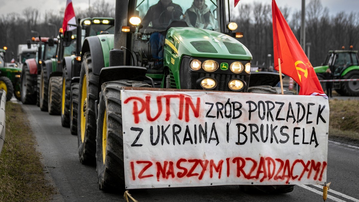 Jest reakcja policji na szokujące hasła na proteście rolników [RELACJA NA ŻYWO]