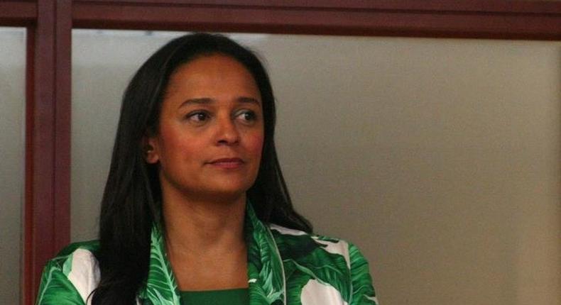 Isabel dos Santos, the daughter of Angolan President Jose Eduardo dos Santos, speaks to journalists before being sworn in as chief executive of state oil firm Sonangol in Luanda, Angola, June 6, 2016. 