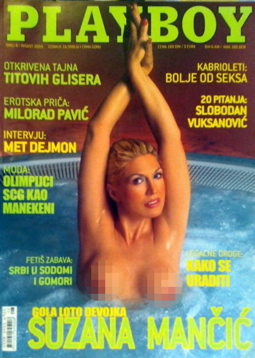 Suzana Mančić  naslovna "Plejboja"