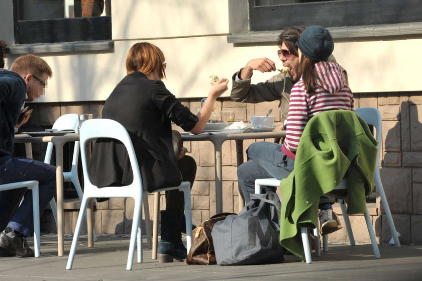 Olivier Janiak i Karolina Malinowska na obiedzie