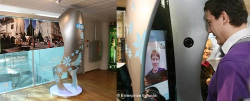 Budka telefoniczna Skype na lotnisku w Tallinie. Copyright Entreprise Estonia.