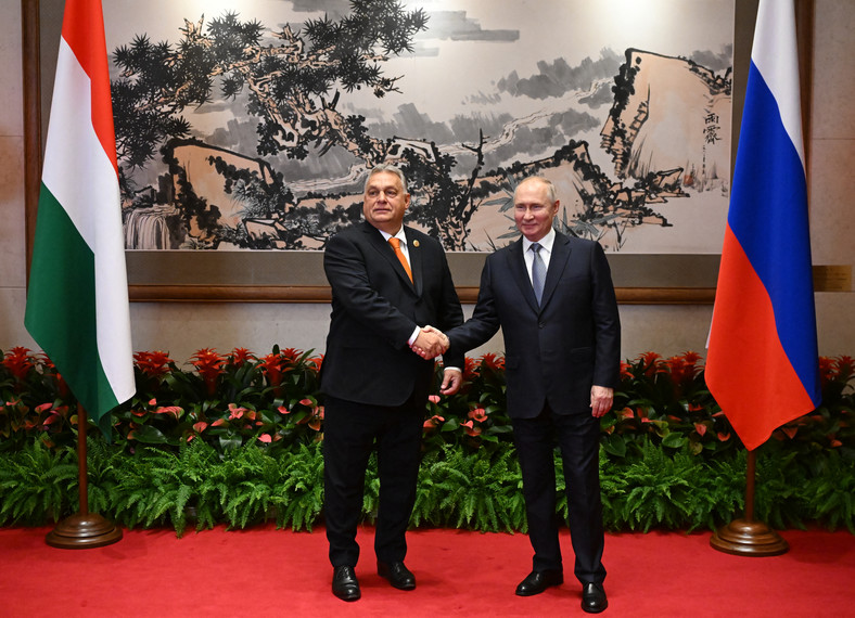 Spotkanie Władimira Putina z Wiktorem Orbanem na marginesie Trzeciego Forum Pasa i Szlaku w Pekinie, Chiny, 17 października 2023 r.