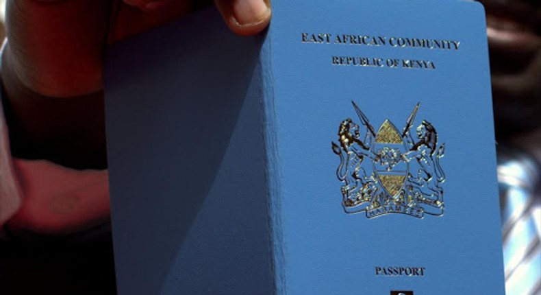 The Kenya E-passport being displayed