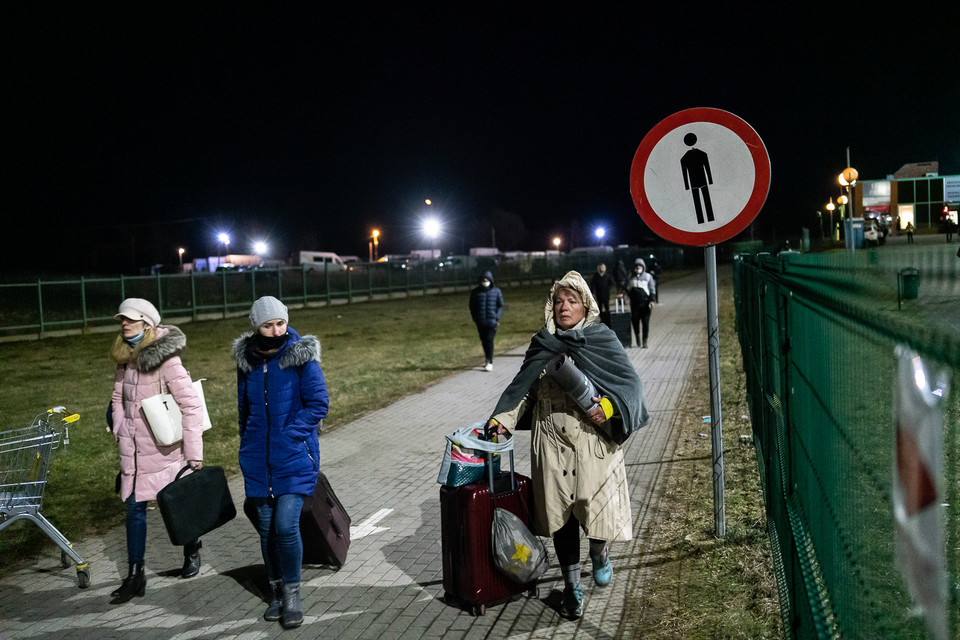 Ruch na granicy był duży. Trzy osoby, które właśnie dotarły do Polski