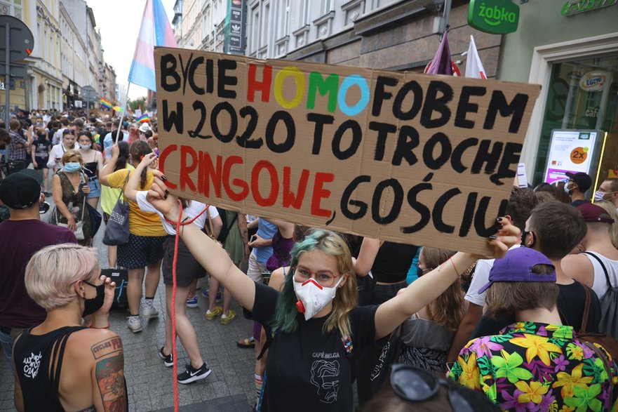 Demonstracja w obronie osób LGBT w Poznaniu