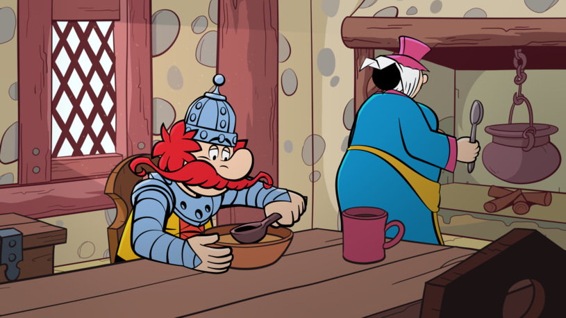 Kadr z serialu "Kajko i Kokosz"