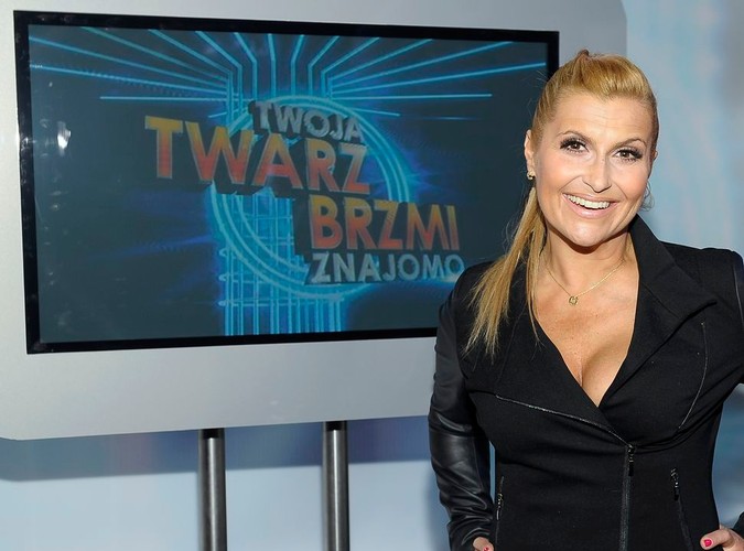 Katarzyna Skrzynecka na planie programu 'Twoja twarz brzmi znajomo'