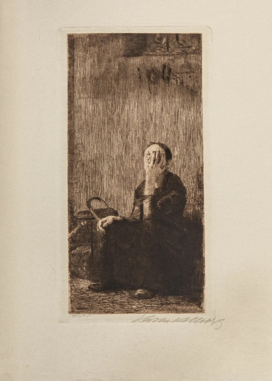 Kete Kolvic, Pred crkvom, 1893