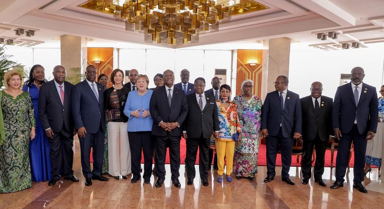 La photo de famille des officielles à la remise de prix Felix Houphouët Boigny/Présidence de la République de Côte d'Ivoire