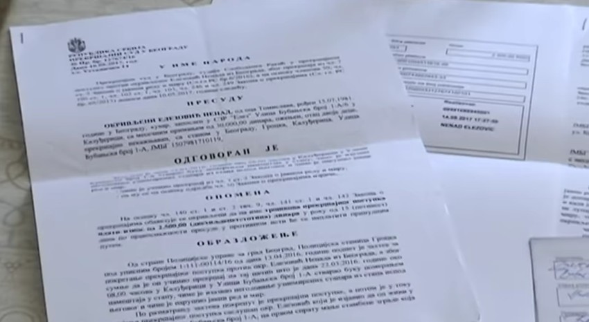 Kazna ili opomena od 2.500 dinara