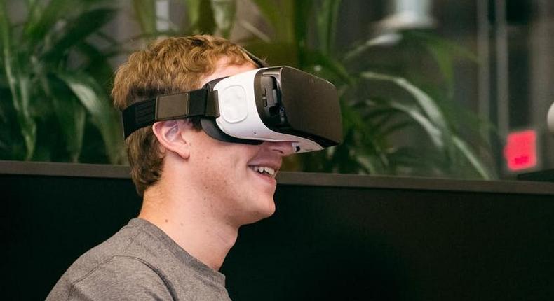 Mark Zuckerberg shown trying on the Oculus-powered Gear VR headset years ago.Facebook