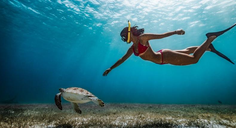 Snorkeling is an exciting underwater activity