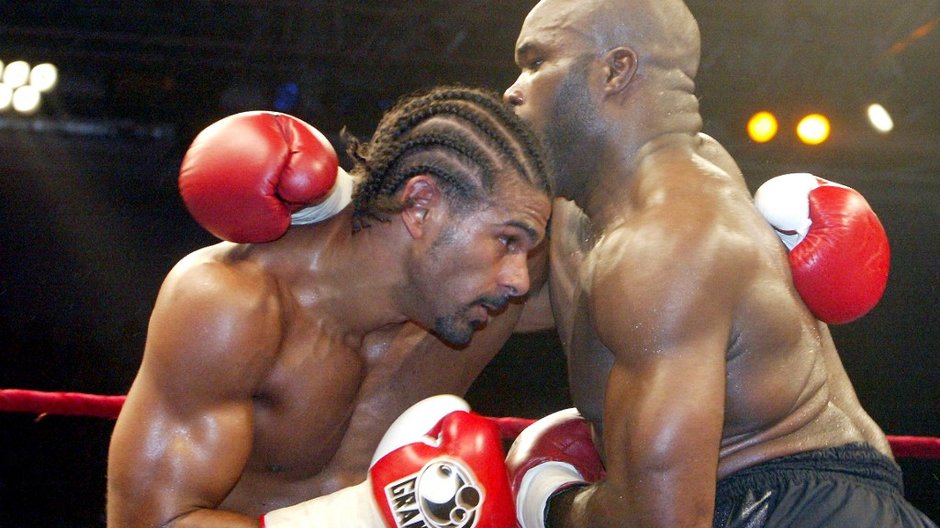 David Haye (z lewej) w walce z Jean-Marc Mormeck