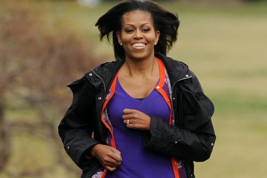 michelle obama jogging