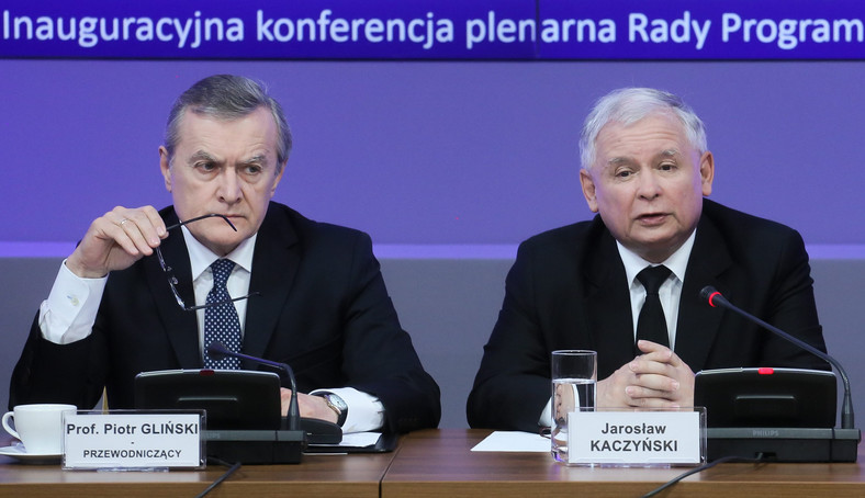 Piotr Gliński i Jarosław Kaczyński w 2014 r.