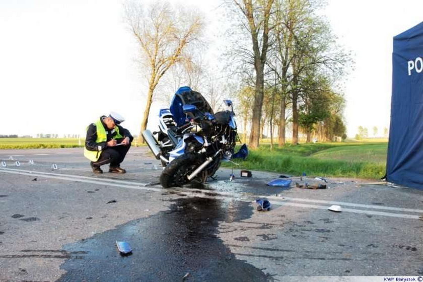 Tragedia na drodze. Nie żyje motocyklista. FOTY