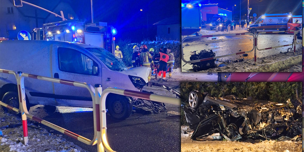Tragiczne zderzenie samochodów w dzielnicy Zawada w Wodzisławiu Śląskim.