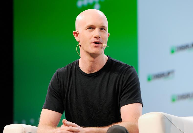 Coinbase co-founder and CEO Brian Armstrong speaks on stage during Day 3 of TechCrunch Disrupt SF 2018 at the Moscone Center on September 7, 2018 in San Francisco, California.