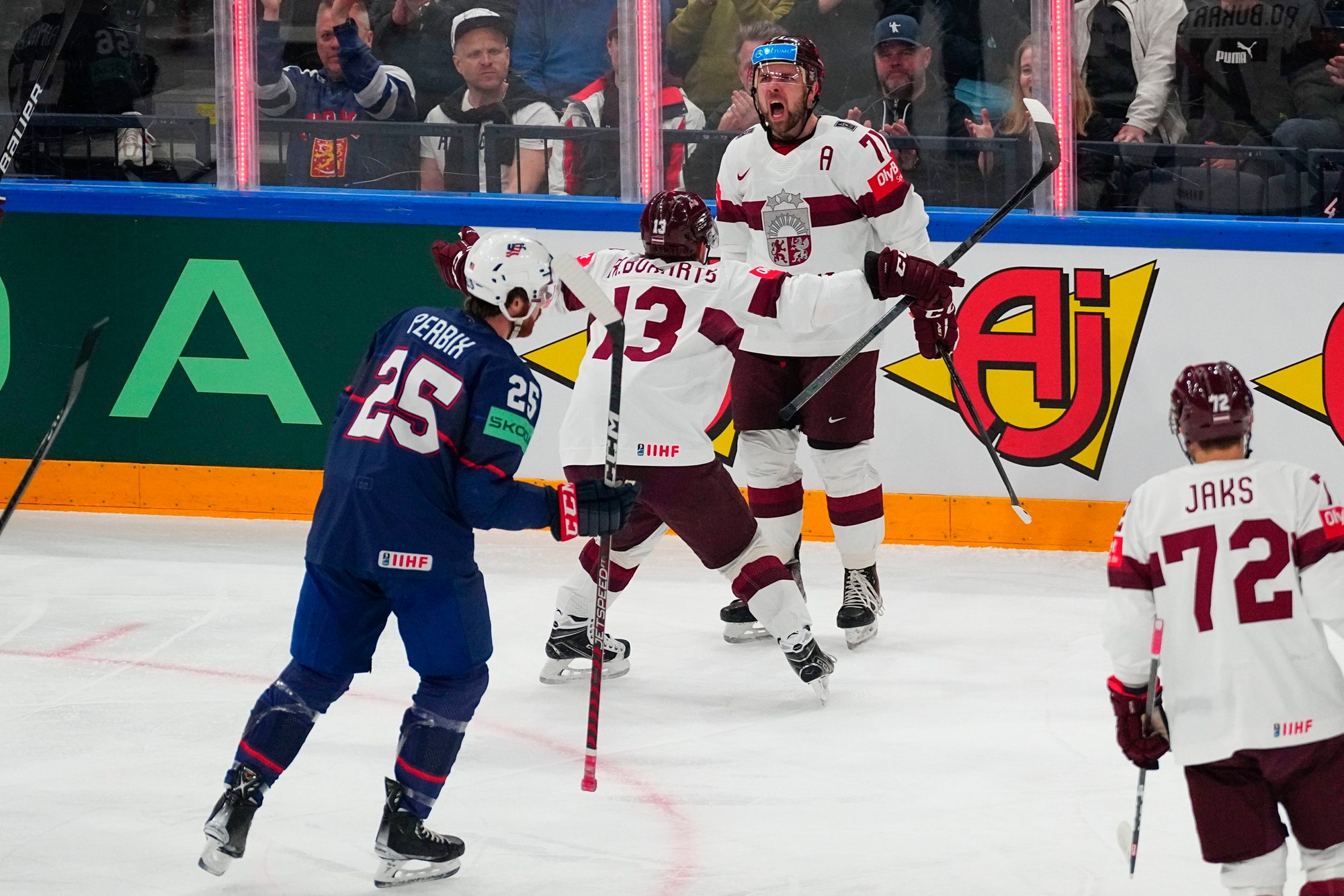 MS v hokeji 2023: USA – Lotyšsko (zápas o bronz).