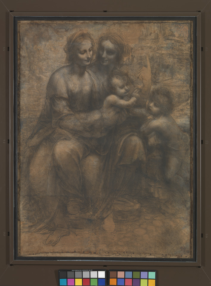 Leonardo da Vinci, "Święta Anna Samotrzecia, Dziewica z Dzieciątkiem i Św. Anną"