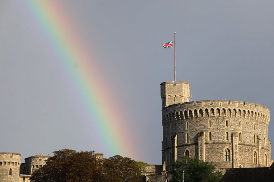 Tęcza nad zamkiem w Windsorze