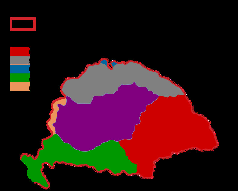 Podział Wielkich Węgier po Traktacie w Trianon