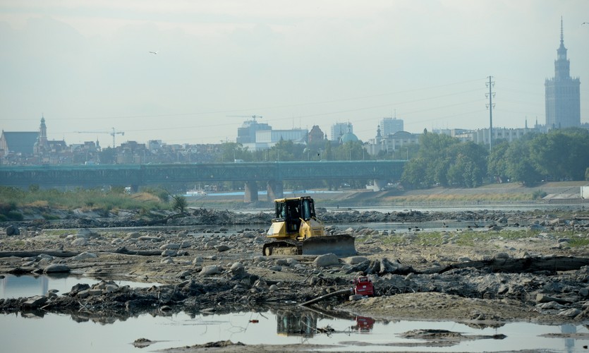 Miejsce pracy archeologów na 517 km Wisły