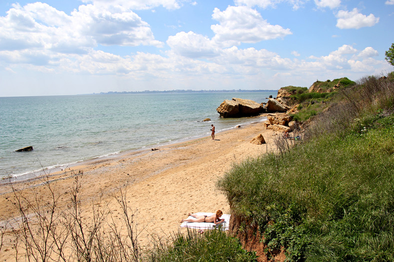 Plaża nad Morzem Czarnym, Odessa, Ukraina